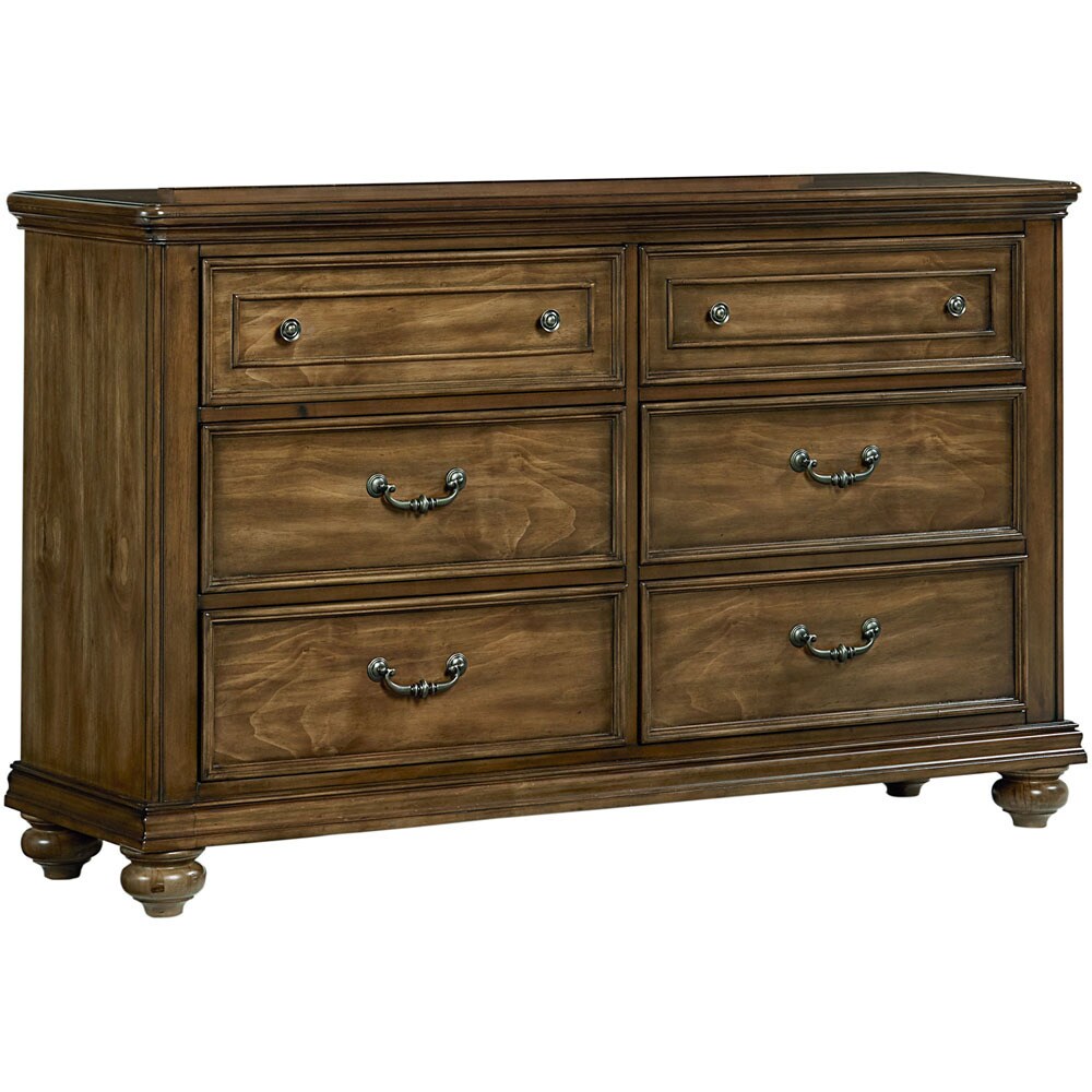 Cambridge Flemington Brown Wood 6-drawer Dresser - Bed Bath & Beyond