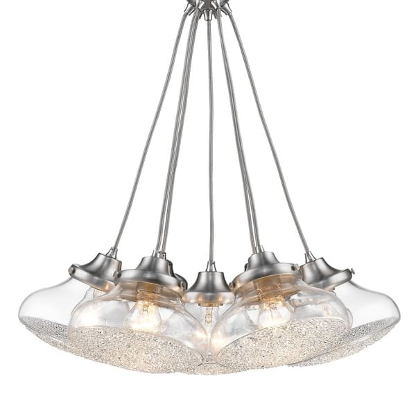 Golden Lighting Asha 1-Light Pewter Glam Vanity Light Golden Lighting Asha 1-Light Pewter Glam Vanity Light
