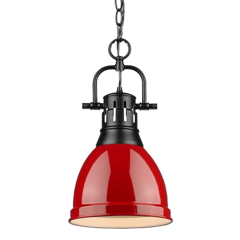 Duncan Mini Pendant with Chain in Aged Brass with an Aged Brass Shade