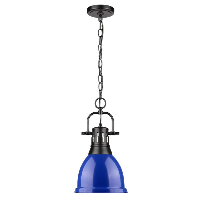 Duncan Mini Pendant with Chain in Aged Brass with an Aged Brass Shade