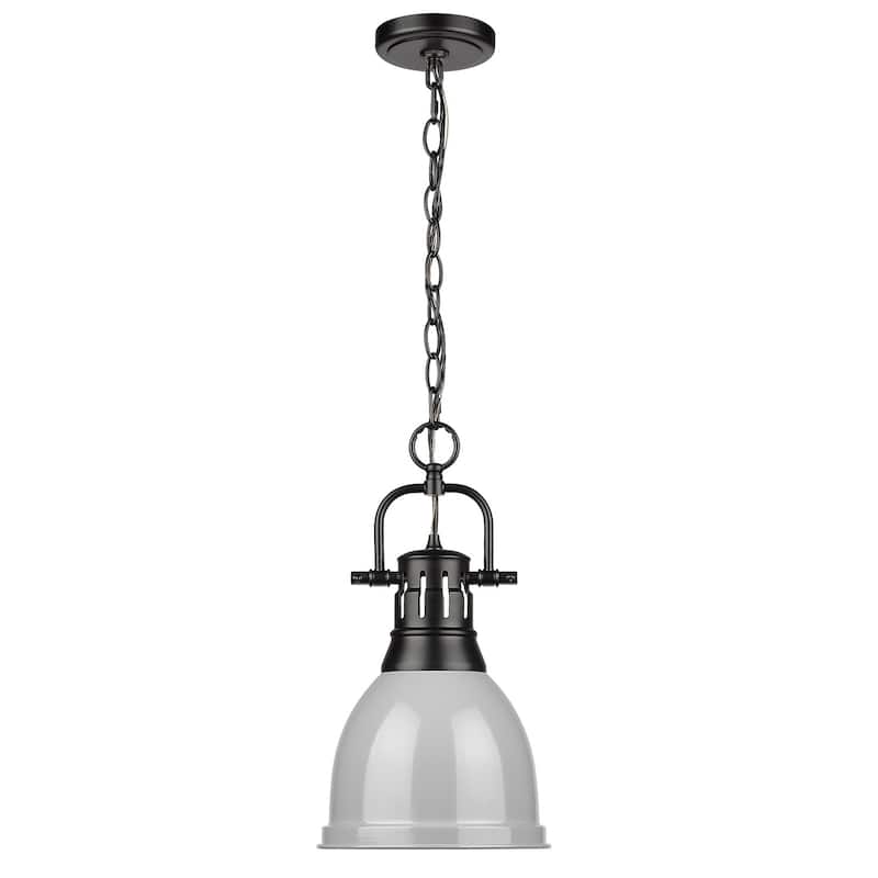 Duncan Mini Pendant with Chain in Aged Brass with an Aged Brass Shade