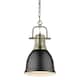 Option aged brass with matte black shade