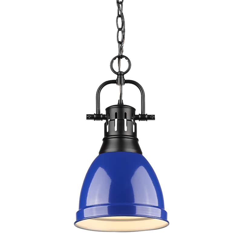 Duncan Mini Pendant with Chain in Aged Brass with an Aged Brass Shade