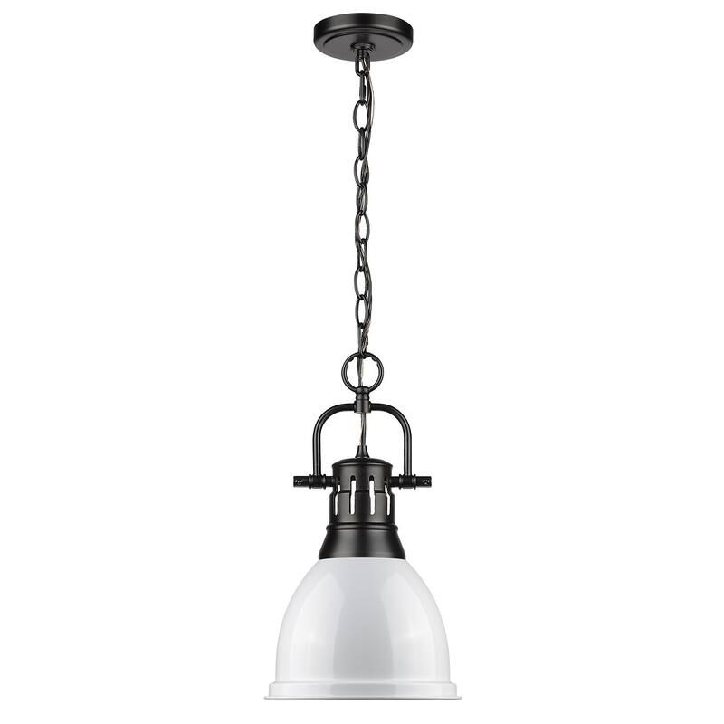Duncan Mini Pendant with Chain in Aged Brass with an Aged Brass Shade