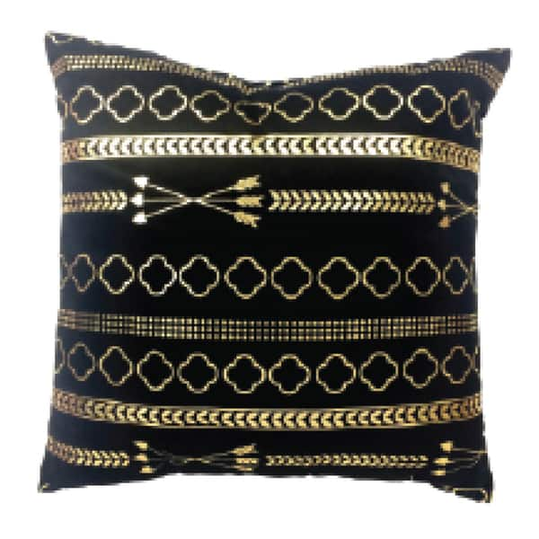 Shop Black And Gold Decorative Throw Pillow Overstock 19710470