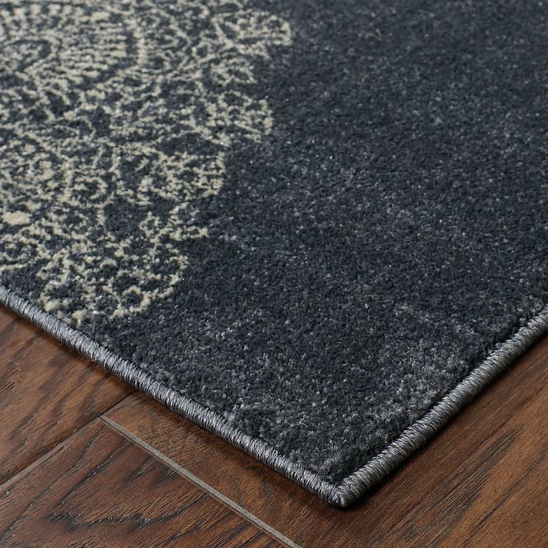 Vista Home Vallentuna Medallions Blue/Ivory Area Rug