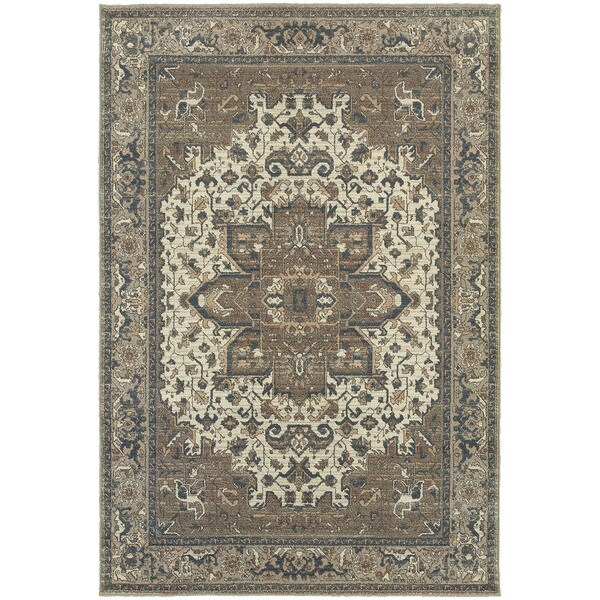 Gracewood Hollow Le Medallion Ivory Grey Rug 1 10x3 On Gracewood Hollow Le Medallion Ivory Grey Rug