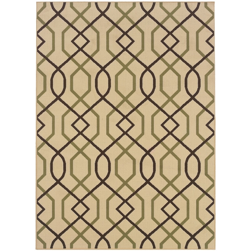 Vista Home Malta Lattice Helix Indoor-Outdoor Loop Pile Area Rug