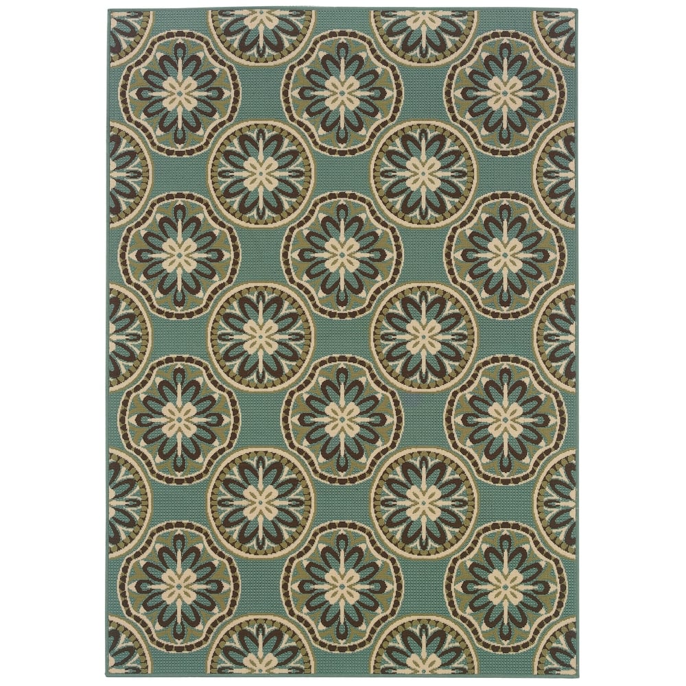 Vista Home Malta Floral Lattice Indoor-Outdoor Area Rug