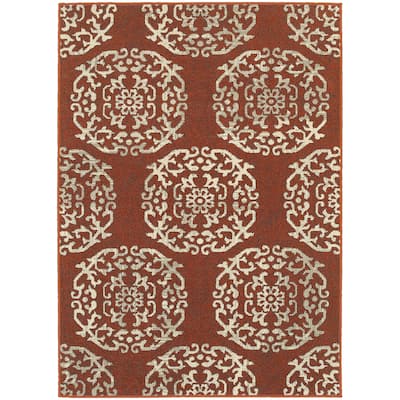 Style Haven Global Influence Floral Medallion Area Rug