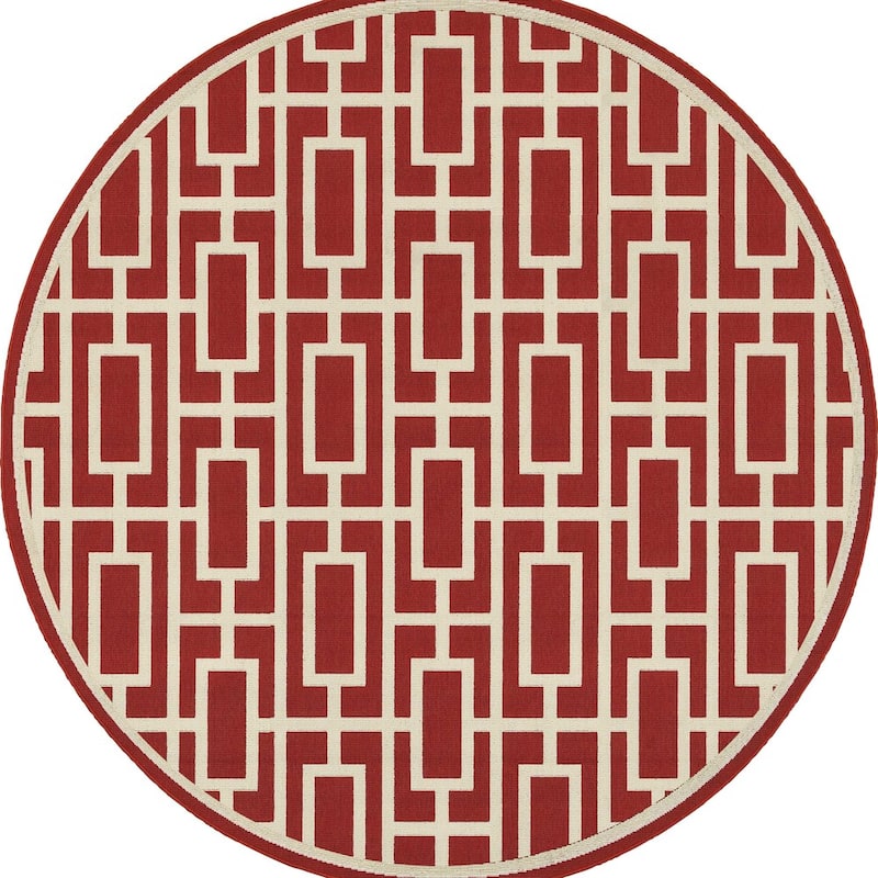 Style Haven Martinique Geometric Lattice Indoor Outdoor Area Rug