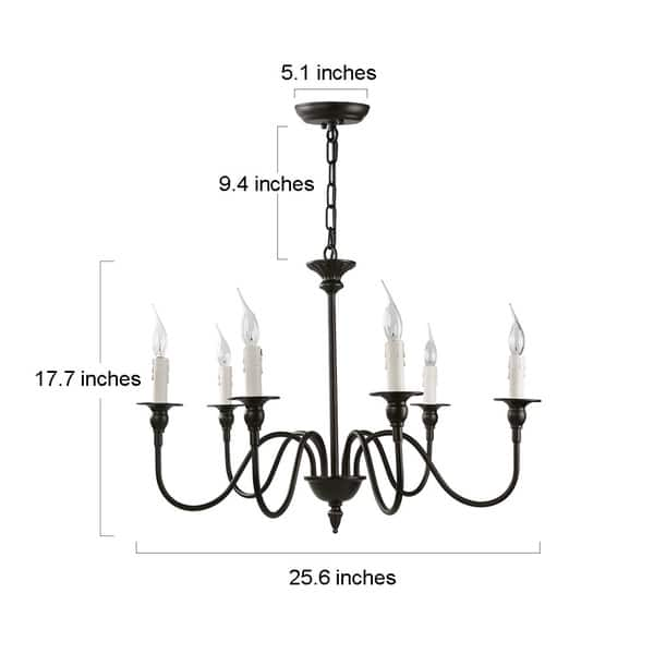 LNC 6-Light Chandelier Lighting Candle Candlelabra Chandeliers Ceiling Lights