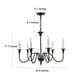 preview thumbnail 2 of 2, LNC 6-Light Chandelier Lighting Candle Candlelabra Chandeliers Ceiling Lights