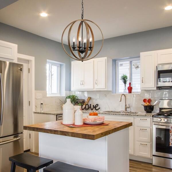 Shop Lnc 6 Light Country Chandelier Lighting Rustic Pendant Lights