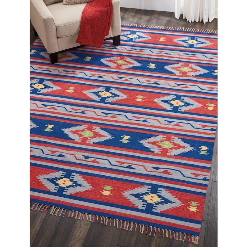 Nourison Baja Aztec Print Fringe Area Rug