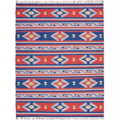 Nourison Baja Aztec Print Fringe Area Rug