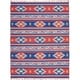 preview thumbnail 21 of 19, Nourison Baja Aztec Print Fringe Area Rug 6'6" x 9'6" - Blue/Red - Runner/Rectangle