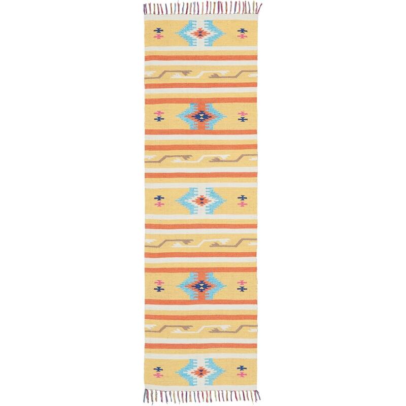 Nourison Baja Aztec Print Fringe Area Rug