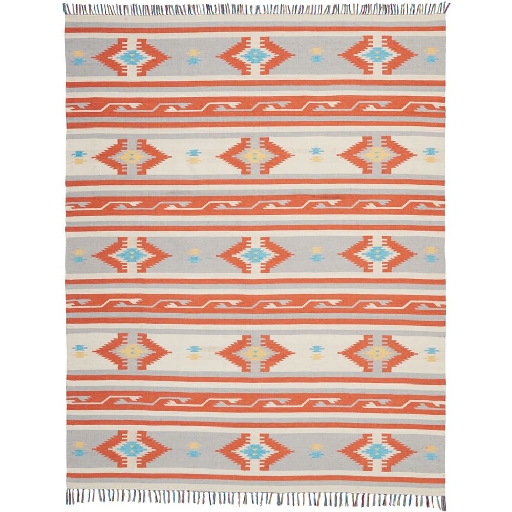 Nourison Baja Aztec Print Fringe Area Rug