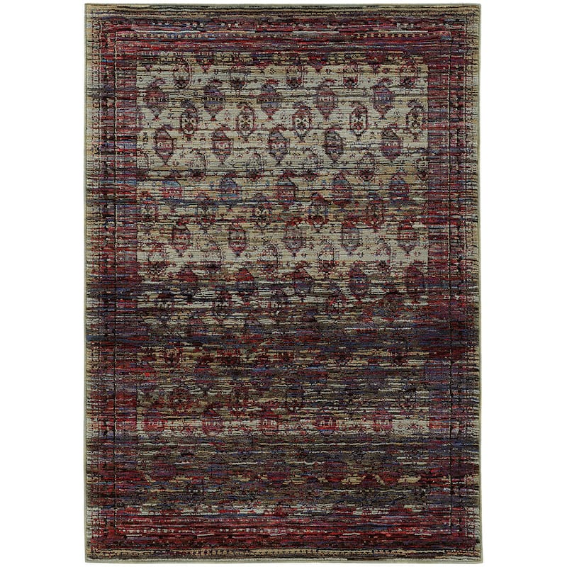 Style Haven Adalynn Distressed Border Panel Area Rug