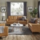 preview thumbnail 2 of 15, Odin Caramel Leather Gel Sofa by iNSPIRE Q Modern