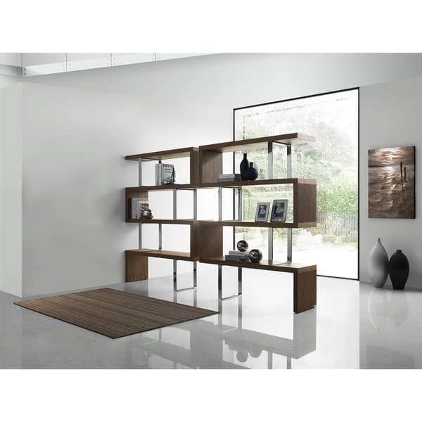 Shop Scala Walnut Veneer Bookcase By Casabianca Home Overstock