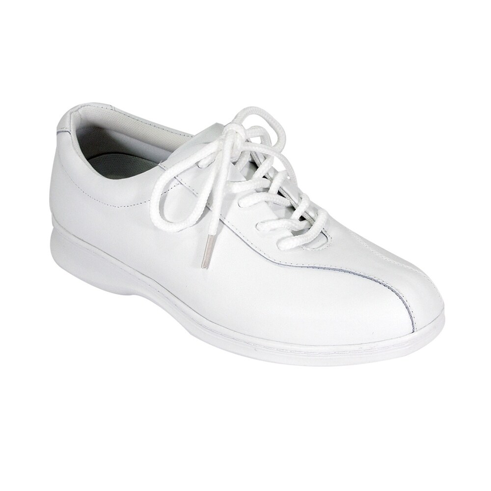 white wide width shoes