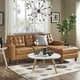 preview thumbnail 1 of 24, Odin Caramel Leather Gel Sofa Sectional with Chaise by iNSPIRE Q Modern