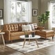 preview thumbnail 3 of 24, Odin Caramel Leather Gel Sofa Sectional with Chaise by iNSPIRE Q Modern