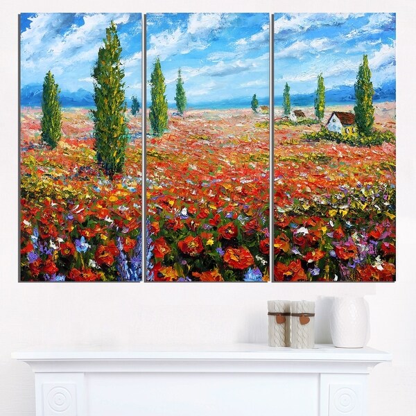 Red Poppies Field Watercolor Large Flower Canvas Wall Art Overstock   Red Poppies Field Watercolor Large Flower Canvas Wall Art 0e4bf67f Cec1 43bc A2d8 909e1e3e0f58 600 