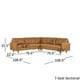 preview thumbnail 7 of 14, Odin Caramel Leather Gel L-shape Sectional by iNSPIRE Q Modern