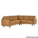 preview thumbnail 15 of 14, Odin Caramel Leather Gel L-shape Sectional by iNSPIRE Q Modern