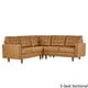 preview thumbnail 8 of 14, Odin Caramel Leather Gel L-shape Sectional by iNSPIRE Q Modern