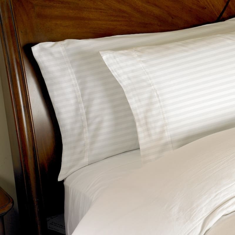 Kotter Home 400 Thread Count Striped Cotton Pillowcase Set