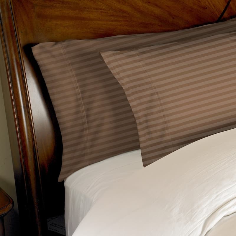 Kotter Home 400 Thread Count Striped Cotton Pillowcase Set