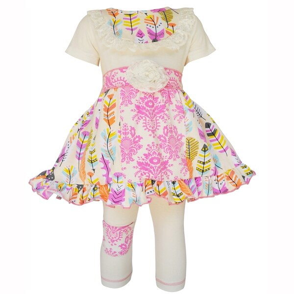 Purple Damask Flower Girl Dress