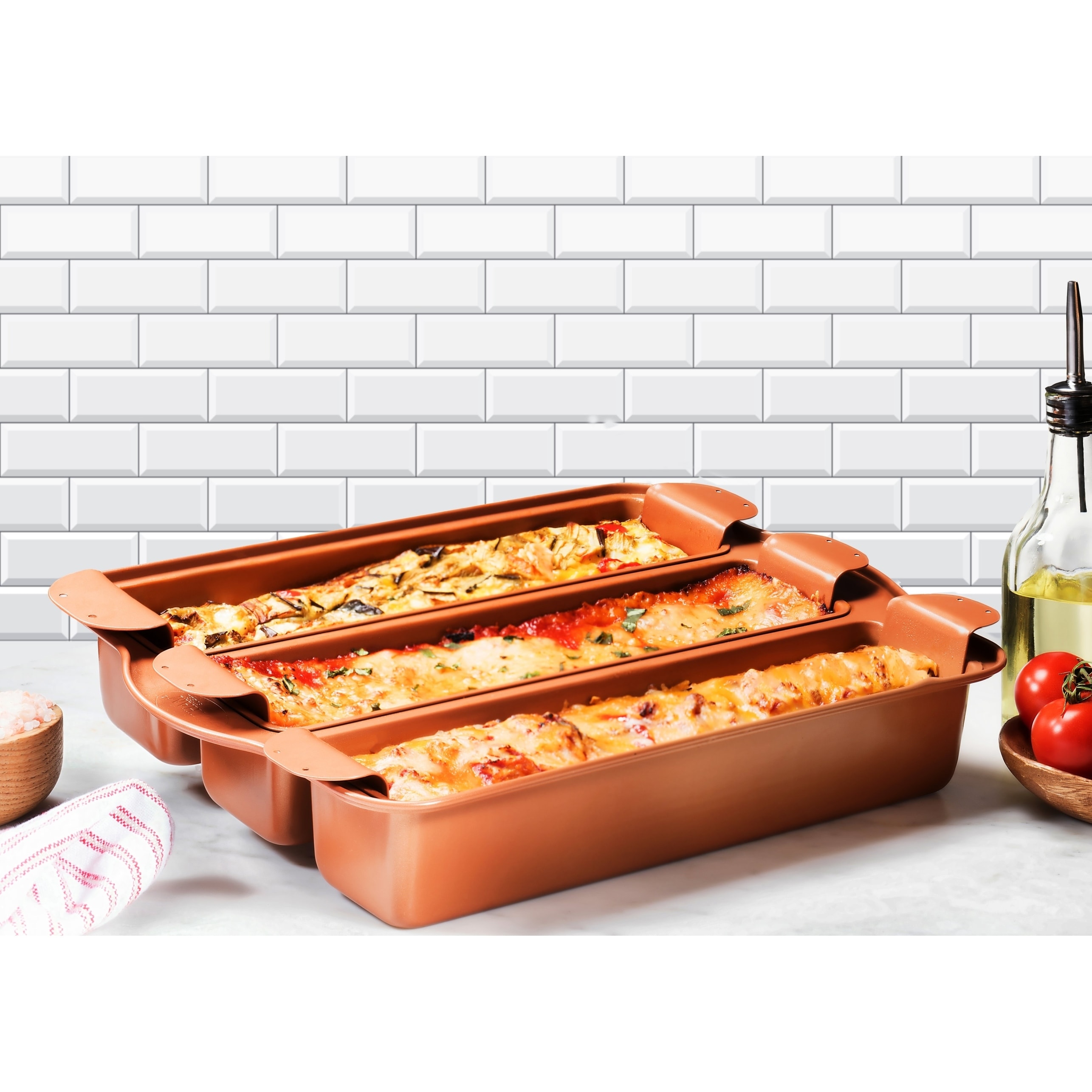 Gotham Steel Tri Lasagna Pan - Bed Bath & Beyond - 19748199