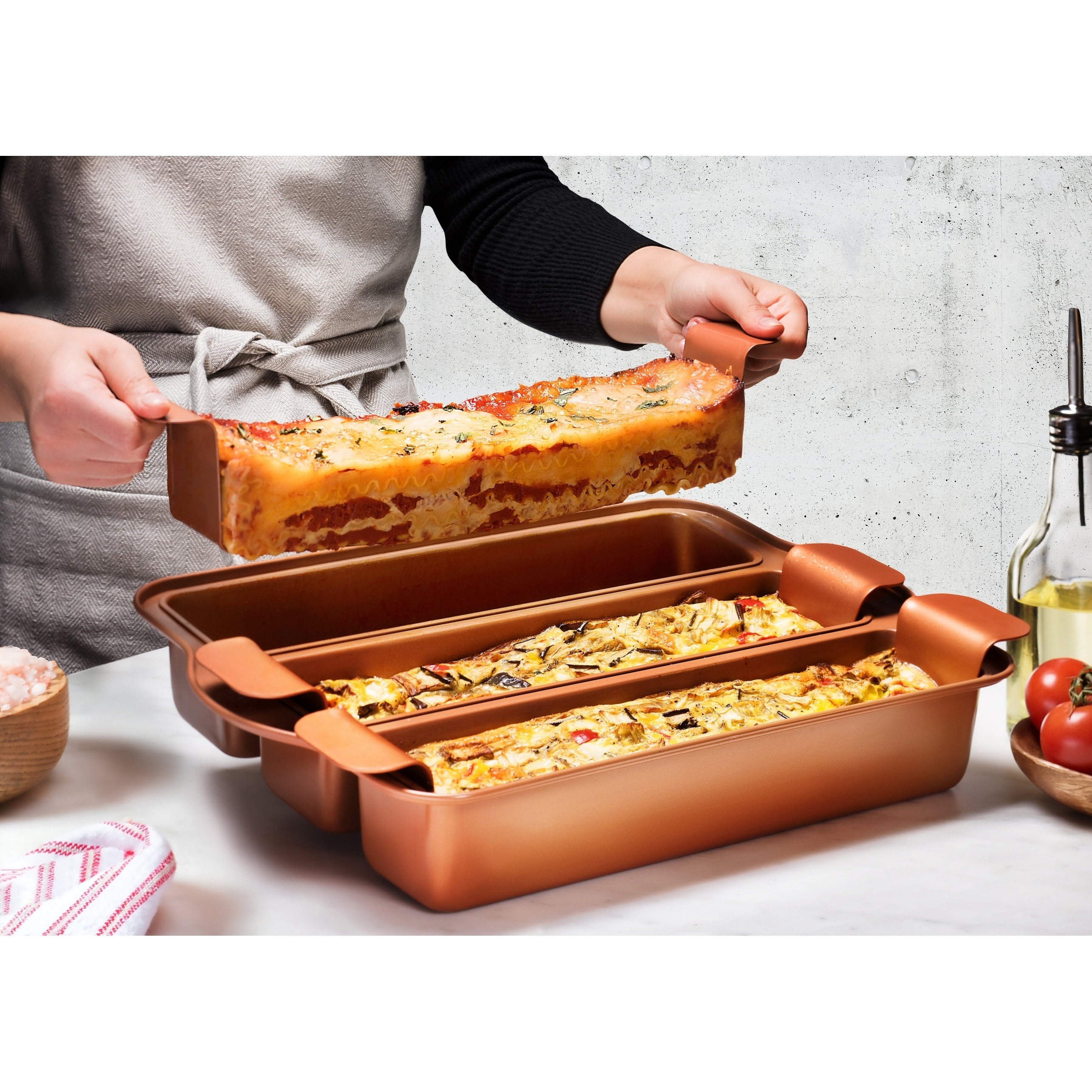 Gotham Steel Tri Lasagna Pan - Bed Bath & Beyond - 19748199