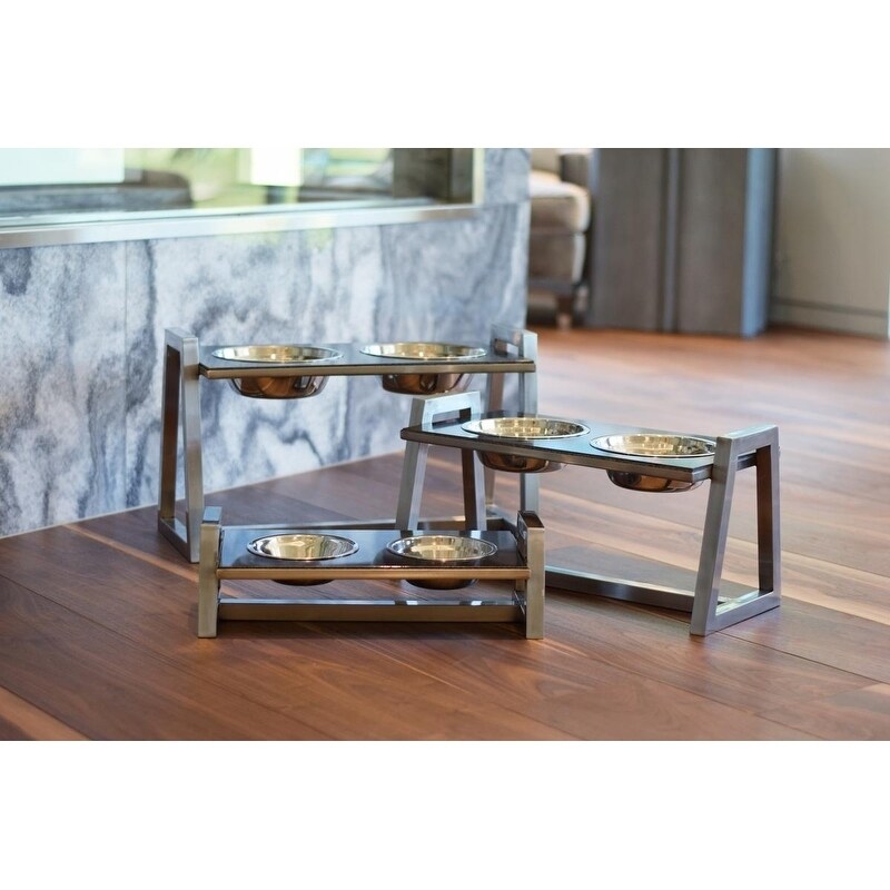 Shop Unleashed Life Downing Elevated Double Pet Feeder Collection