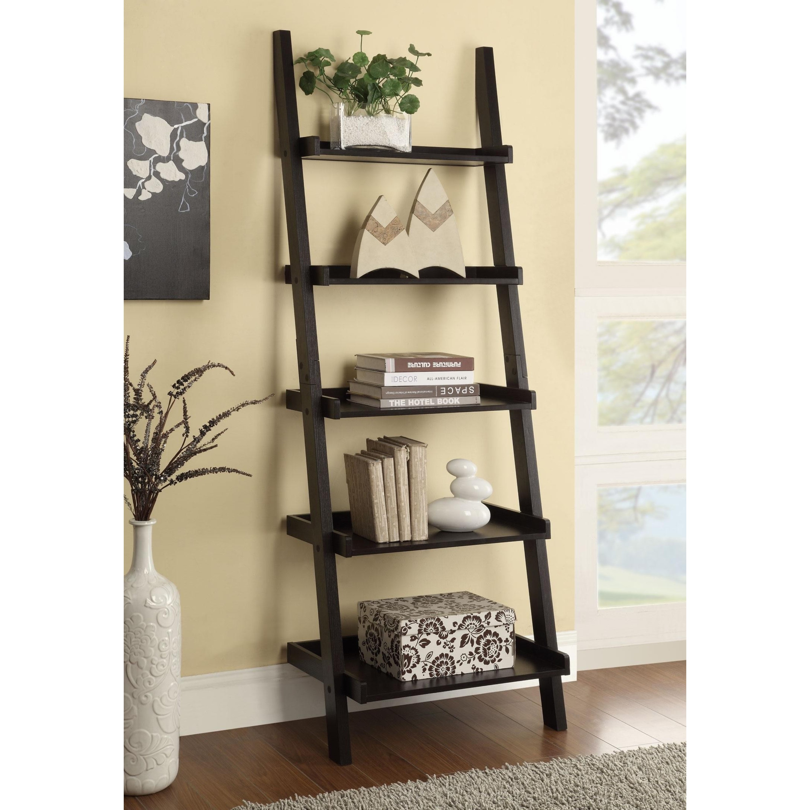 Shop Modern Artistic Design Hanging Ladder Bookcase Overstock