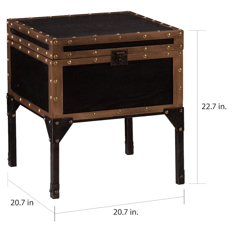 SEI Furniture Azul Antique Trunk Side Table
