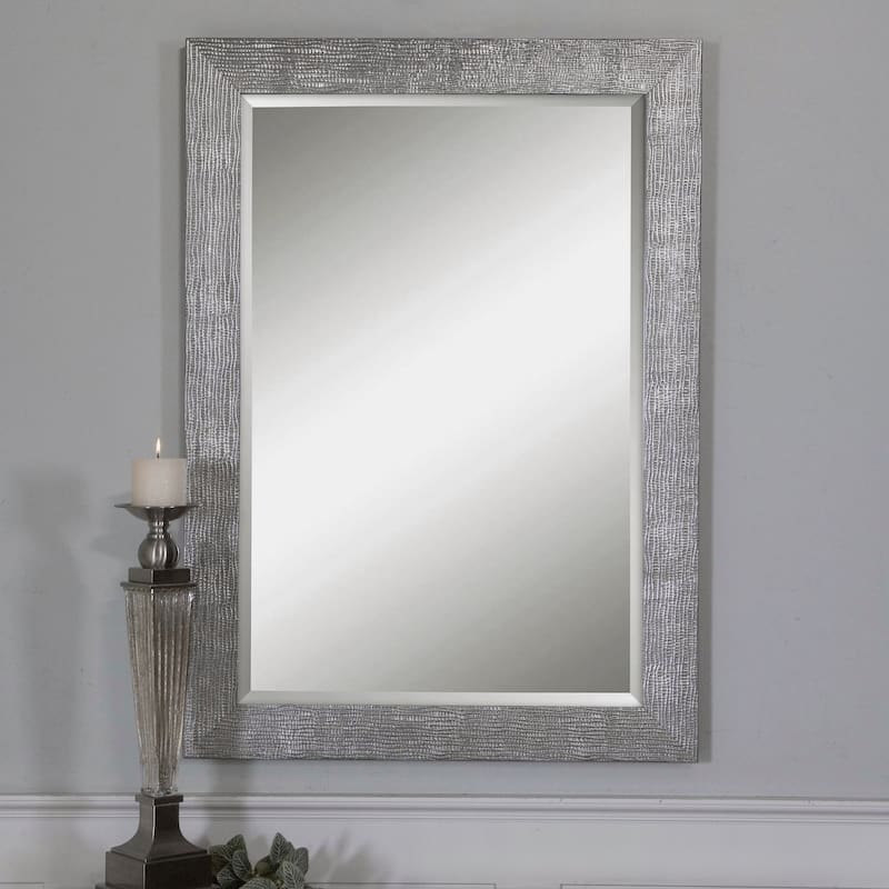 Silver Bevelled Mirror - 29.875x41.875x0.875