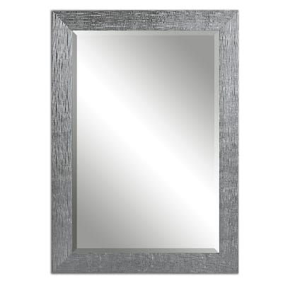 Silver Bevelled Mirror - 29.875x41.875x0.875