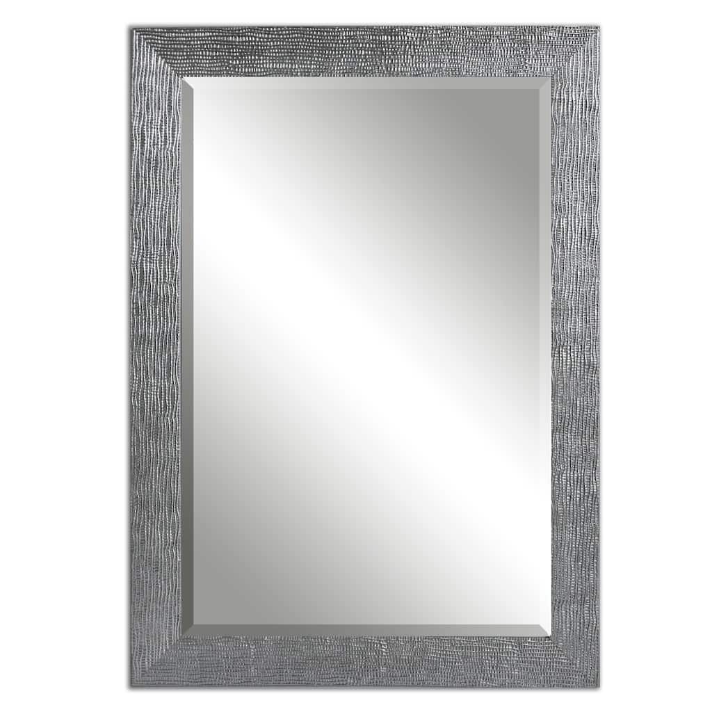Silver Bevelled Mirror - 29.875x41.875x0.875