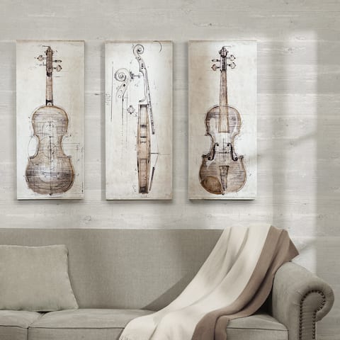 The Gray Barn 'Violin Study Set' Printed Embellished Canvas 3-piece Set