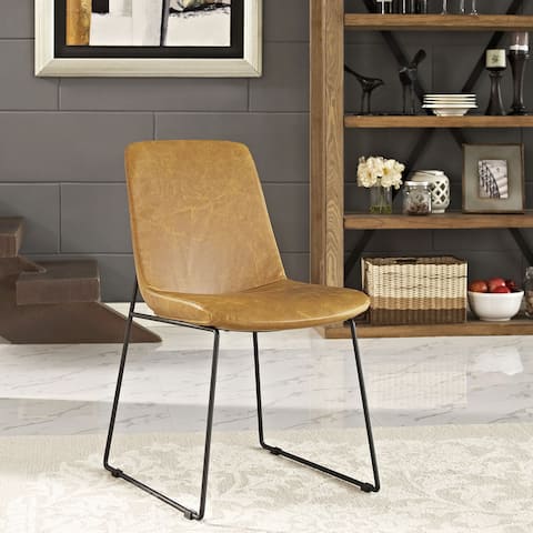 Carbon Loft Bode Steel Dining Chair with Vinyl Upholstery