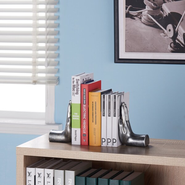 Carbon Loft Gates Antique Silver 'Hands' Bookend (Set of 2)