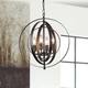 Copper Grove St. Mary Antique Black Iron 4-light Orb Chandelier