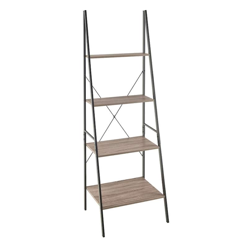 Carbon Loft Morse Industrial Ladder 4-Tier Bookshelf - Grey