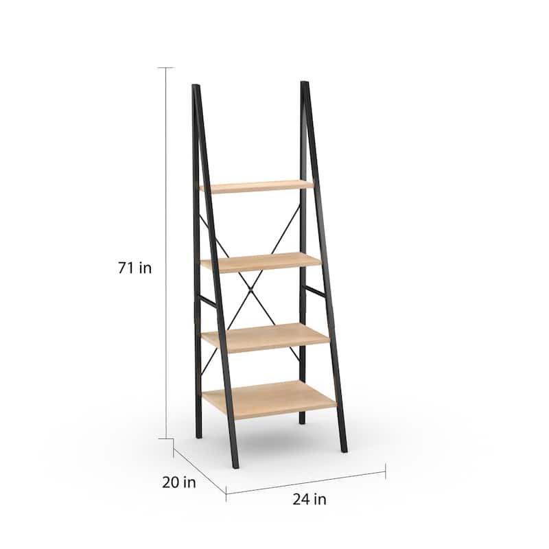 Carbon Loft Morse Industrial Ladder 4-Tier Bookshelf